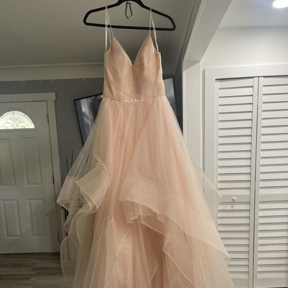 Terani Couture Ruffle Glittery Tulle Ball Gown - Picture 3 of 8